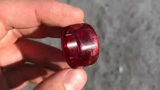 Кольцо из эпоксидной смолы на токарном станке / Как сделать кольцо своими руками