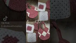 Сумка из квадратов крючком #crochet #вязаниеспицами #knitting #следки