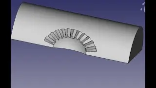 FreeCad Полуцилиндр