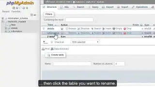 Rename Database Tables with phpMyAdmin | VeeroTech Hosting