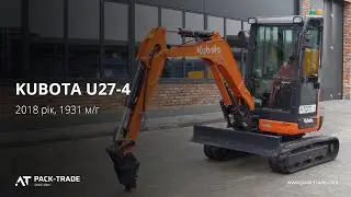 Міні екскаватор Kubota U27-4 2018 р. 15,5 кВт. 1931 м/г., № 3813 L