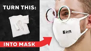 Mask for respiratory protection from available materials😷(Quick and Easy, # 17)