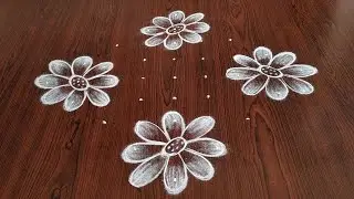 Simple bird's Rangoli (9×1) dot's...