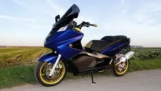 Gilera GP 800 special blue & gold transformation - arrow - malossi - pirelli diablo - full HD 1080p