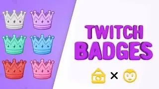 Free PSD Preview - Crown Gems Bit Badges - Custom