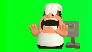Pizza Tower Screaming Meme - Green Screen