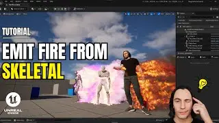 Make Fire Effect And Attach It To Character Using Niagara Fluids | Unreal Engine 5 VFX Tutorial
