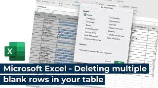 Microsoft Excel - Deleting multiple blank rows