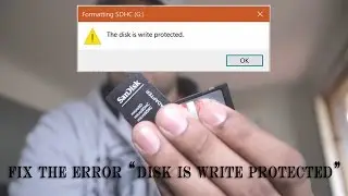 Easy Fix Disk is Write protected problem