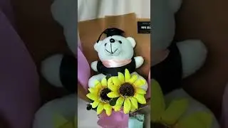 BUKET BONEKA WISUDA + BUNGA ARTIFICIAL SIMPLE DAN CANTIK
