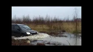 Первая весенняя поездка на дачу Skoda Yeti