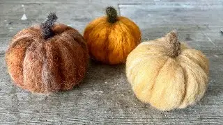 Autumn Crafts - Needle Felted Pumpkin Tutorial  #craft #handmade #autumn #create #needlefelting 🍁🍂