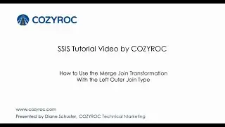 How to Use the Left Outer Join with the Merge Join Transformation. SSIS tutorial videos by COZYROC