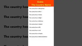 Guess the Country Name | General Knowledge