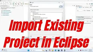 how to import existing project in eclipse workspace | Eclipse Shortcuts | Eclipse Tutorial