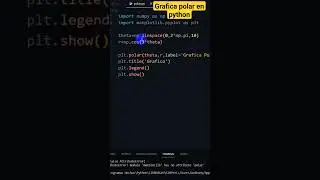 Grafica polar en python #python