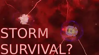 Can a ship SURVIVE a SPACE STORM! ( Cosmoteer )