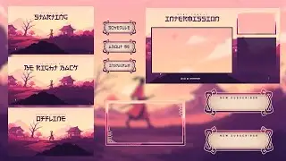 [FREE] Twitch Overlay Pack – Samurai Sunrise Theme for OBS & Streamlabs (2025)