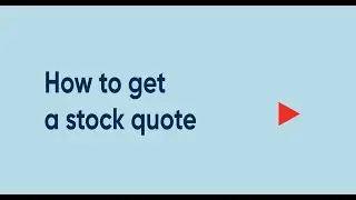 How to get a stock quote