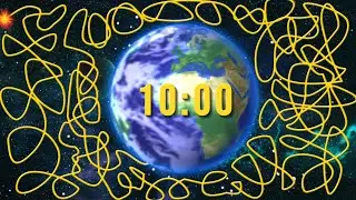 10 Minute Earth Countdown Timer BombSpaceThemed Animation 🌍⏳