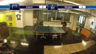 2014 Ping pong tournament, championship round: Adam vs Sergey