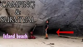 Camping And Survival on the Beach - Cooking Shells and Overnight on an uninhabited Beach