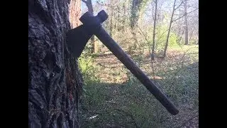 Forging a large tomahawk from a ball peen hammer and giveaway announcement