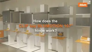 How does the CLIP top BLUMOTION 107° hinge work?