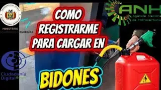 Cómo REGISTRARSE a la ANH para CARGAR GASOLINA en BIDONES 