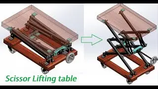 Design and Animation Of Scissor Lifitng Table   Mechanical Project
