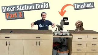 Mega Miter Saw Station Build Part 3 // Automatic Dust Collection, T-track, Inbuilt Measuring