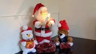 Christmas Carol Singing Snowman and Santa (Jingle Bells) with Lorenzo the Lion