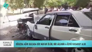 Oğuzda yol qəzasında bir nəfər ölüb, bir ailənin 4 üzvü xəsarət alıb