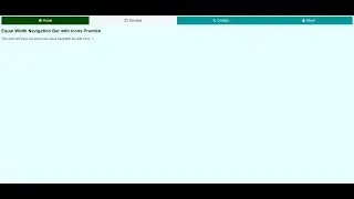How to create Equal Width Navigation Bar with Icons using HTML and CSS
