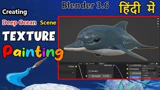 Creating a Deep Ocean Scene: Texture Painting #tutorialhindi #easyhindi #blender