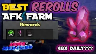 BEST AFK FARM FOR INFINITE REROLLS + EMERALDS | Anime Last Stand