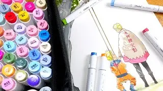 Trying Out the Best Cheap Alcohol Markers!! | Ohuhu Dual-Tip Brush/Chisel Tip Markers-168 set