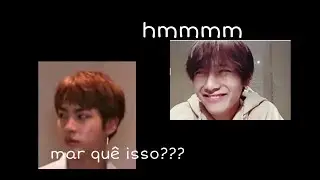 BTS em-Taehyung e Jin falando palavras difíceis