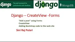 Django - Create View and Including Django Forms