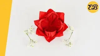 How to fold a rose out of a napkin - DIY - napkin folding