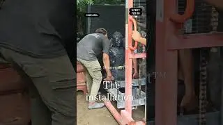 INSTALLING 3 FEET BIG MARBLE #BUDDHAIDOL ON 5 FEET GRANITE PANEL #FOUNTAIN #buddhafountain