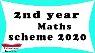 2nd year Maths paper scheme 2020 | 2nd year Maths Pairing scheme