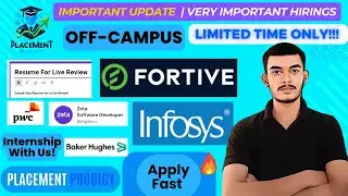 Biggest New Hirings | OFF Campus Drive | Zeta, PWC, Infosys | 2024, 2023 Batch | Jobs