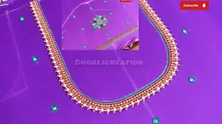 Aari work low budget very simple flower design 💕