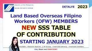 2023 SSS Land Based Overseas Workers OFW Members' Contribution | 