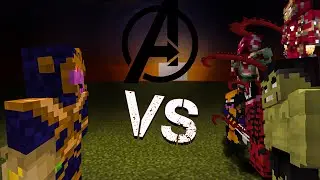 Сражения супергероев из Marvel в майнкрафт