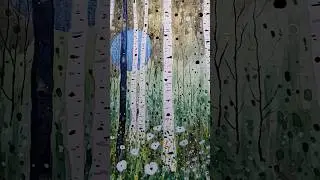 Rate it or Hate it- leave a 👍 or 👎 Blue Moon Peeking through a Birch Forest 