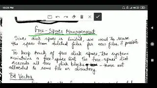 Operating System : free space management