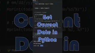 Get current Date in Python! 