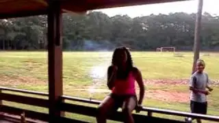 Girl Goes Crazy From Fireworks